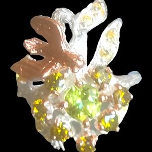 *HP**Ring 925 Fine Sterling silver, genuine stones sz7